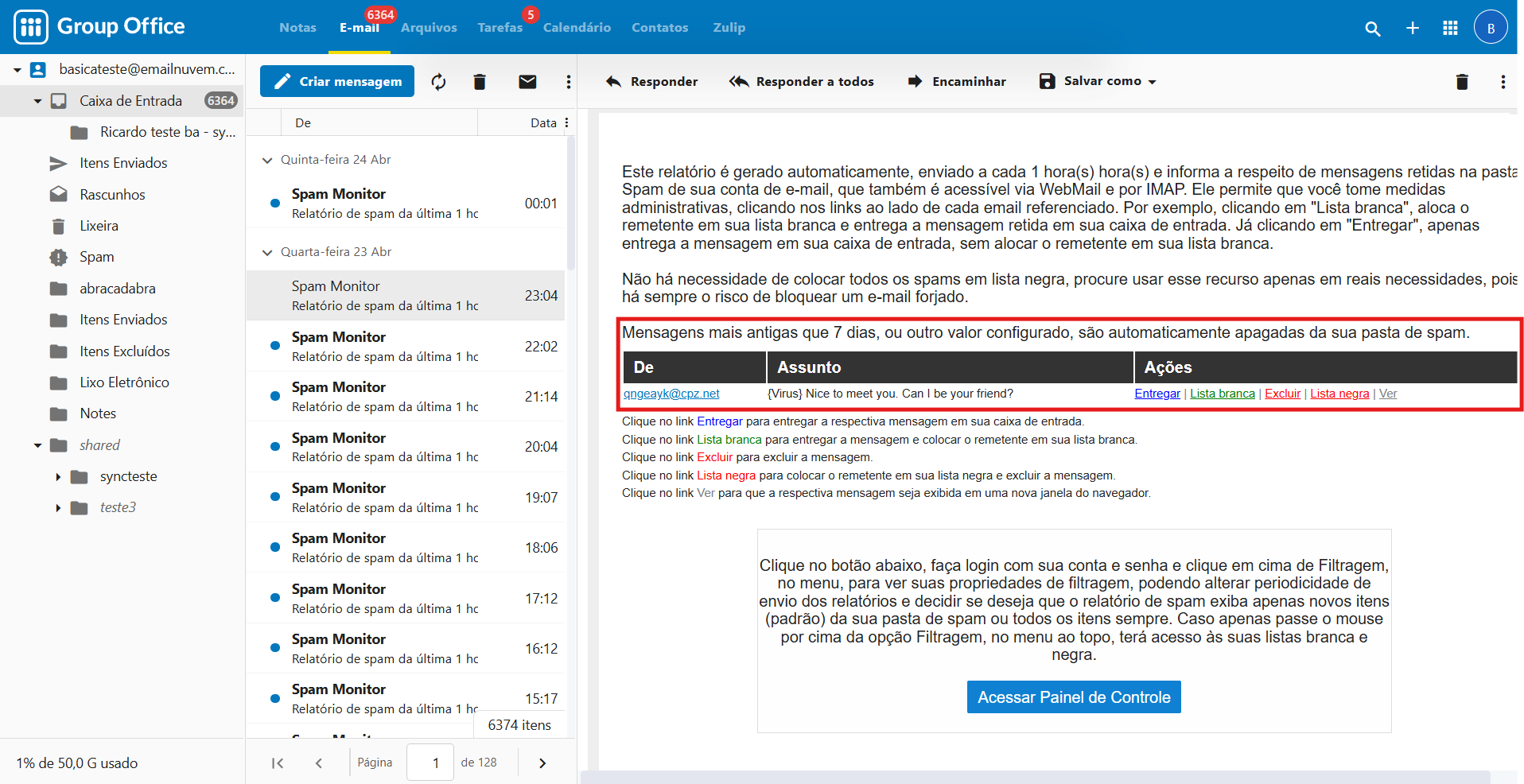Filtros antispam y antivirus inteligentes
